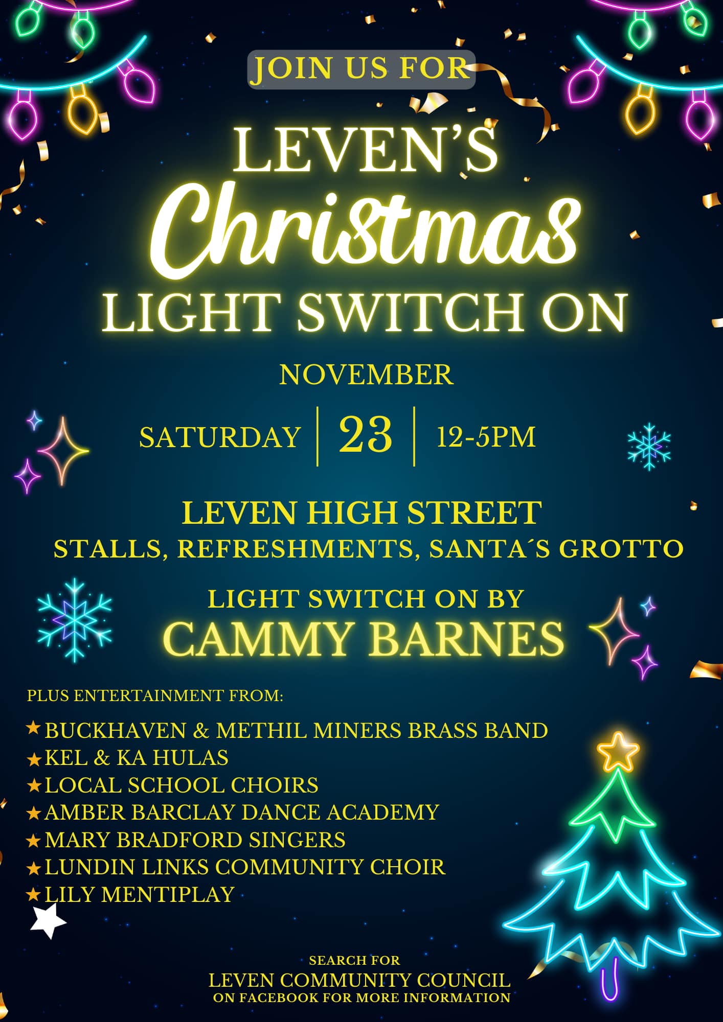 Leven Christmas Lights Switch On